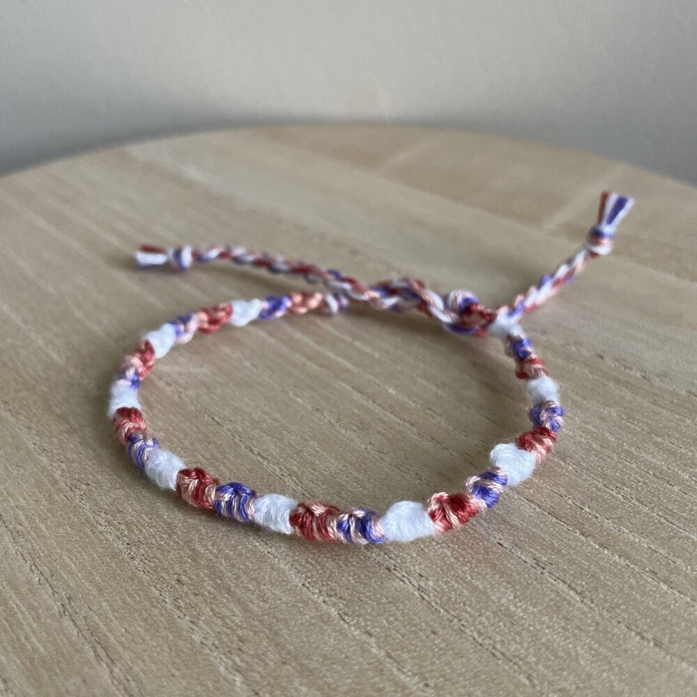 Dawn Bracelet, anklet, trendy, comfortable, tie, embroidery thread, woven, gift,
